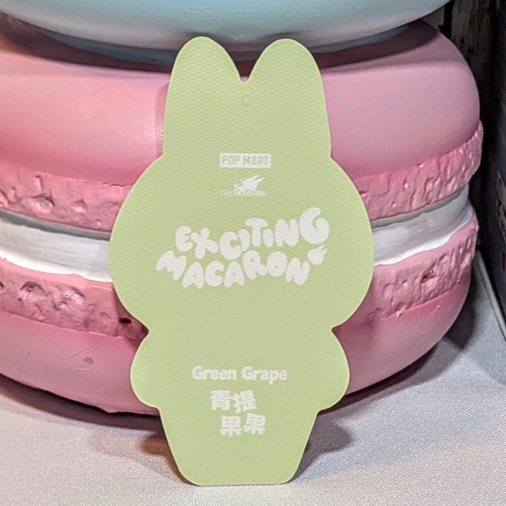 Authentic POP MART The Monsters Exciting Macaron Green Grape Labubu - NIB - Picture 3 of 9